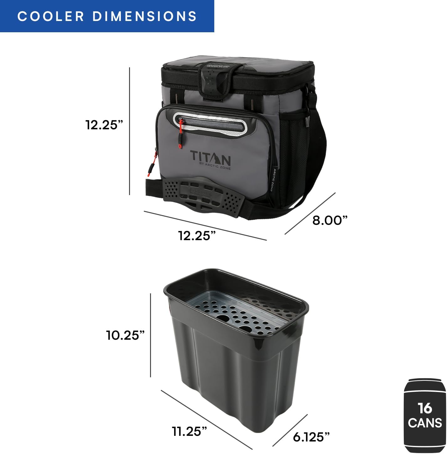 Titan by Arctic Zone Deep Freeze Cooler - Zipperless Hardbody Design with Superior Insulation | Durable and Versatile