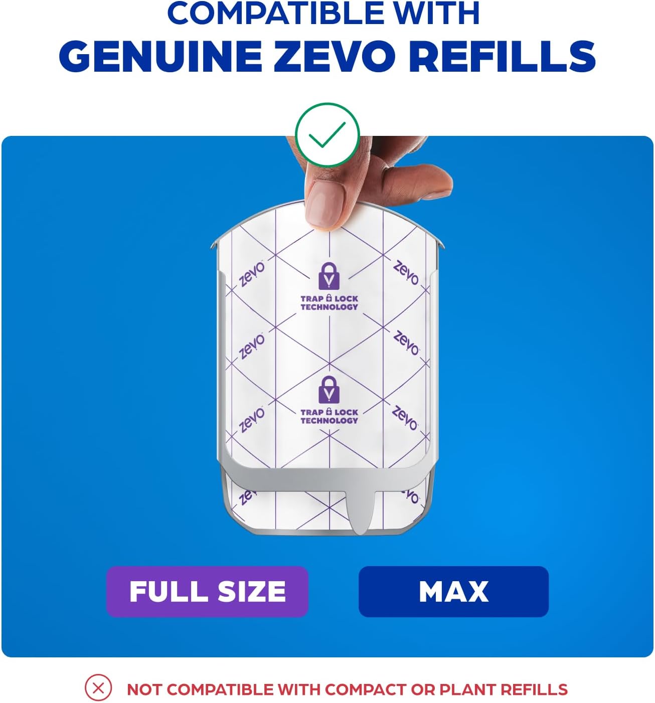 Zevo Flying Insect Trap - Mess-Free Indoor Bug Catcher for Flies & Gnats - Blue & UV Light (1 Device, 1 Cartridge)