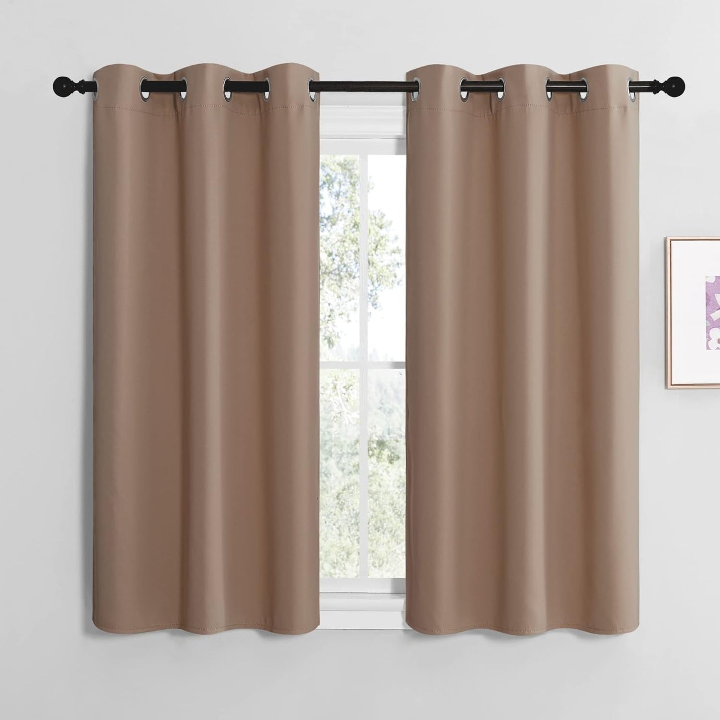 NICETOWN Blackout Curtains - Thermal Insulated Grommet Drapes for Small Windows | Set of 2, 42x48 Inch