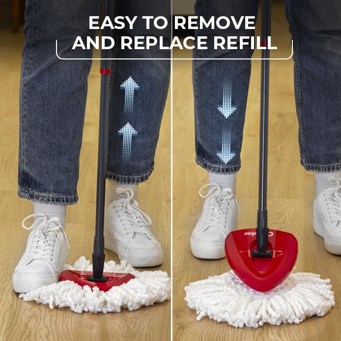 O-Cedar EasyWring Spin Mop Head Refill Pack of 6 - Microfiber, Reusable, Deep Cleaning