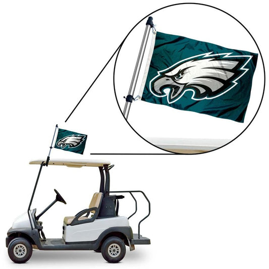 Philadelphia Eagles Golf Cart Flag Pole and Holder Mounting Bracket