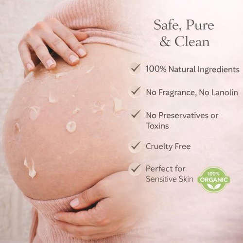 Irene Organics Organic Belly Butter - Award-Winning Stretch Mark Prevention & Treatment Balm | 4oz Hydrating Tummy Cream