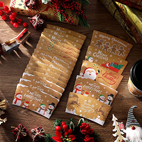 Remerry 125 Disposable Christmas Coffee Cup Sleeves Classic Holiday Design