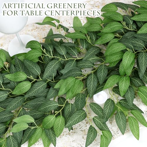 Dark Green 96 PCS Artificial Italian Ruscus Greenery Stems - Faux Silk Foliage for Wedding & Decor
