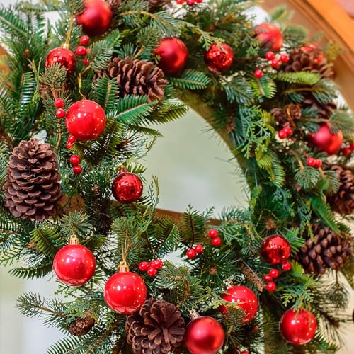 30Pcs Pine Cones for Craft Christmas Rustic Pine Cones with String Fall Garland Decor Christmas Tree Ornaments Winter Vase Filler