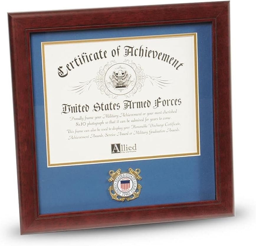 Allied Frame United States Army Certificate of Achievement Frame with Medallion - 8 x 10 inch