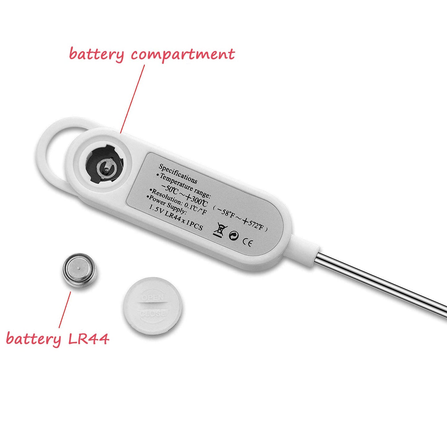 Skiennix Digital Meat Thermometer - Instant Read Probe for Cooking, BBQ & Baking | Long Probe for Accurate Temperature