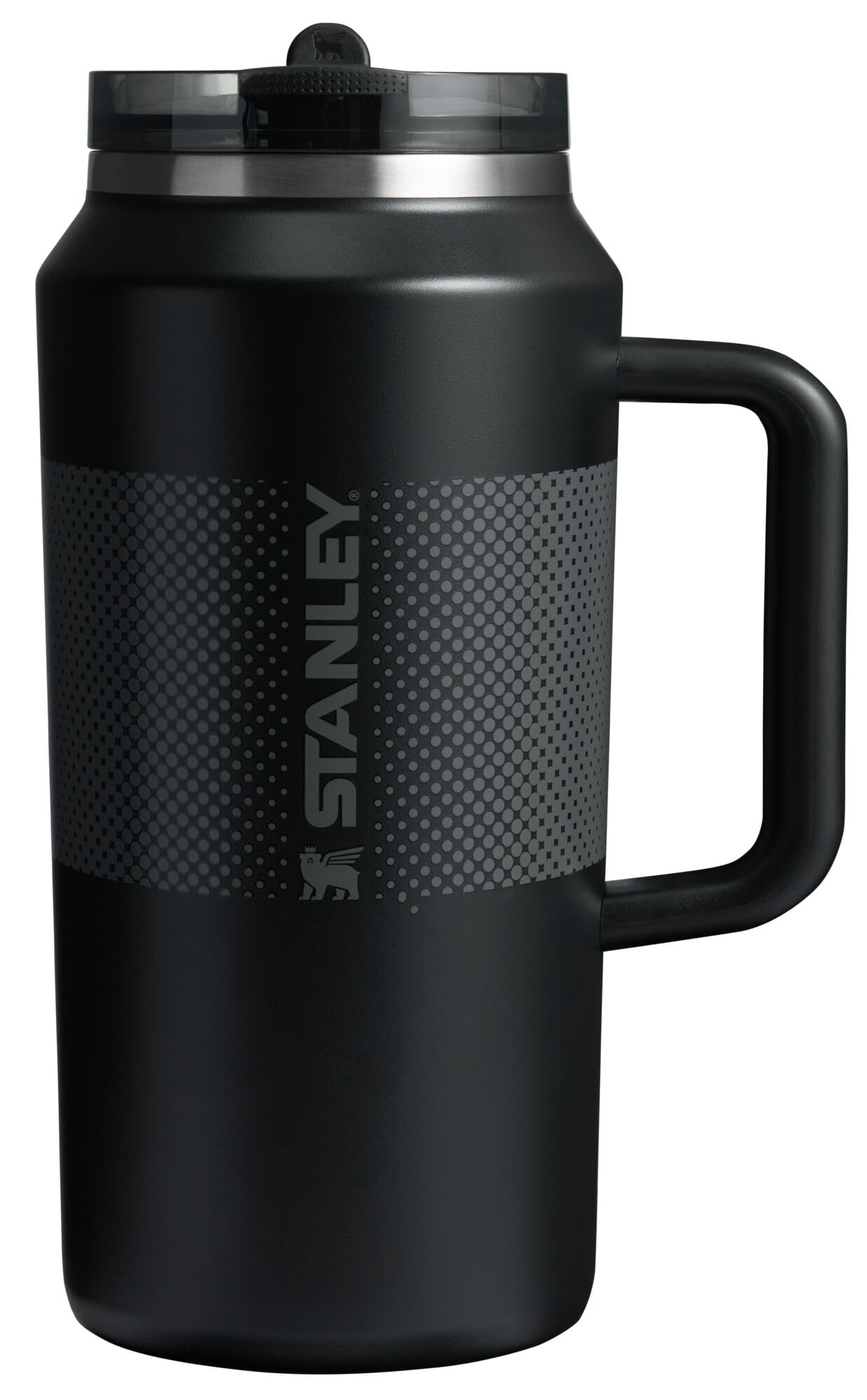 STANLEY Quencher ProTour Flip Straw Tumbler with Leakproof Lid 64 oz | Built-In Straw and Handle | Large Capacity for Travel & Sports | Insulated Stainless Steel Cup | BPA-Free | Black Fade