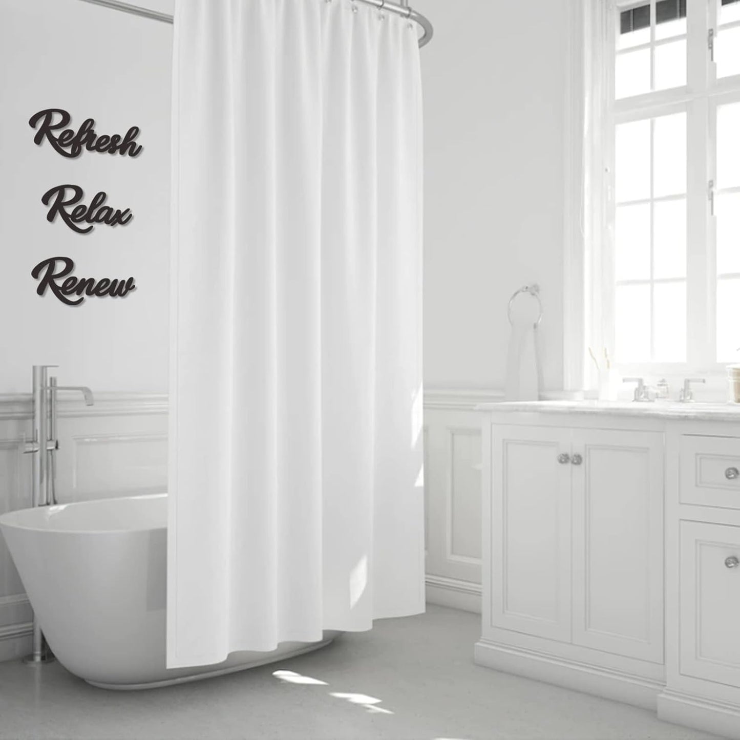 Skiennix Black Wooden Bathroom Decor - 3-Piece Wall Art Set | Relax, Renew, Refresh Design