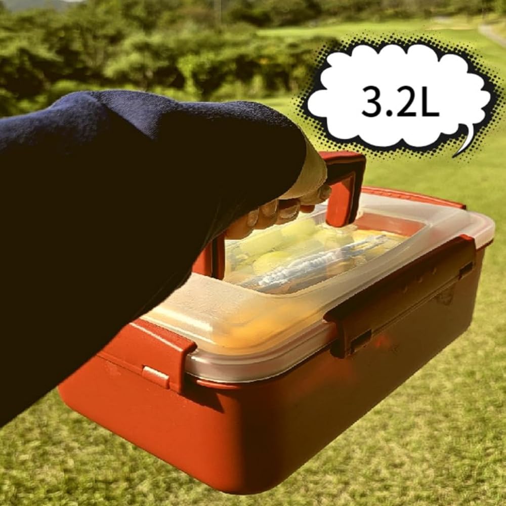 7L-1, 3.2L-2, Airtight Kimchi Container with Handle, Multi-Purpose Food Storage Box,Translucent lid container,Kimchi Fermentation container, fruit-pickle container Compatible with All Refrigerator