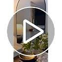 HARRITPURE 24x36 Inch Black Arched Wall Mirror - Modern Vanity Mirror with Metal Frame, Moisture-Resistant, Wall Mount Included