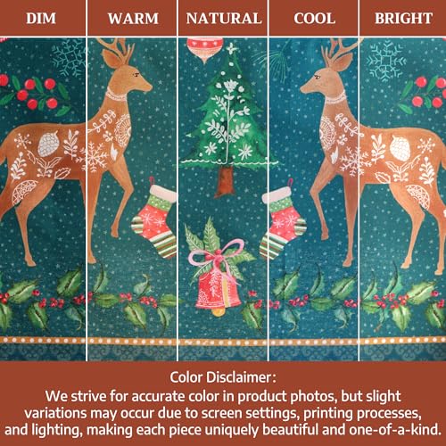 Maison d' Hermine Hygge Christmas Double Layer Cotton Table Runner 14.5" x 108"