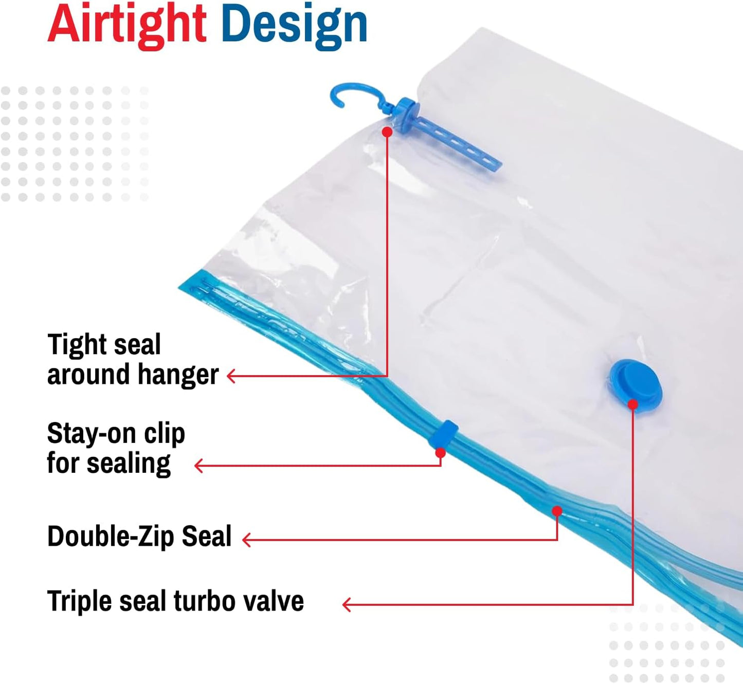 Spacesaver Vacuum Storage Bags - Pack of 4 Sealed Organizers for Bedding, Clothing & More