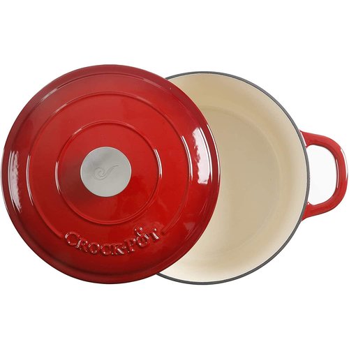 Crock-Pot Artisan Round Enameled Cast Iron Dutch Oven, 3-Quart, Gradient Red