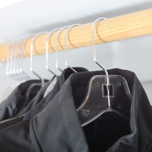 DEILSY™ Clear Plastic Hangers - Durable 25-Pack for Wardrobe Organization | Versatile Coat Hangers for Home & Retail