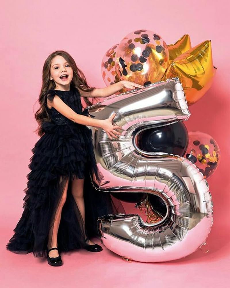 Silver 40-Inch Number 50 Balloon - Perfect for 50th Birthday & Golden Wedding Anniversaries
