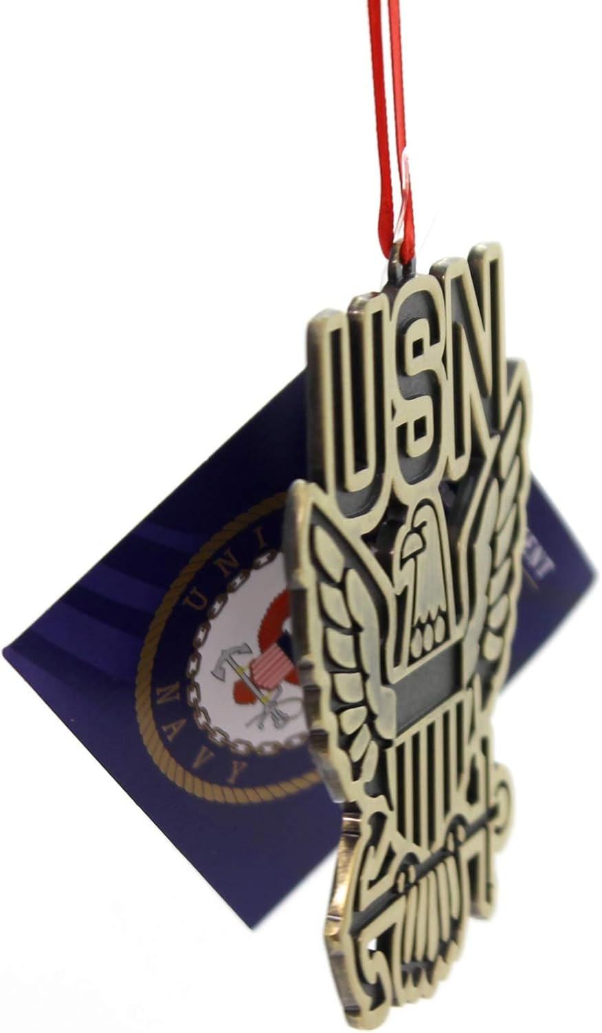 U.S. Navy Ornament - 3.5" Bas-Relief Metal Decoration by Kurt Adler
