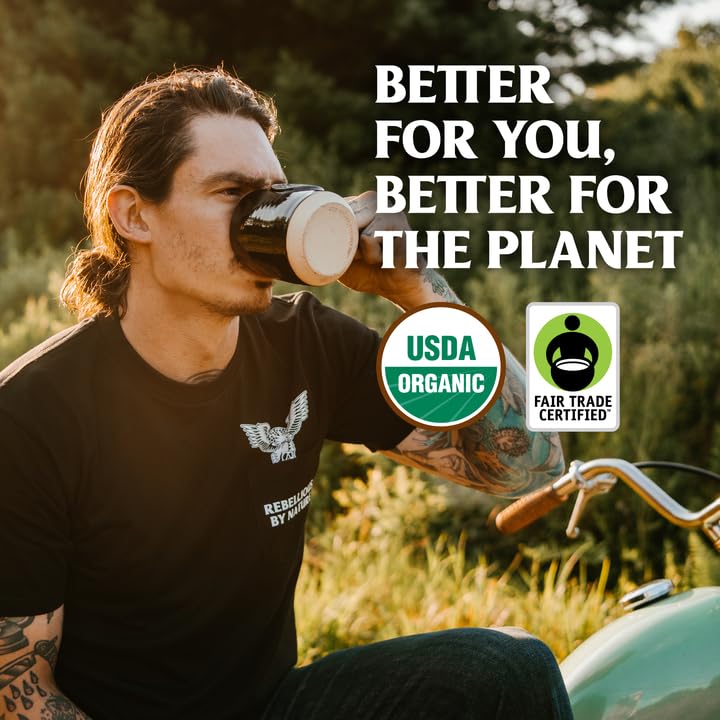 Dark Roast Coffee Pods - Organic, 50 Count - Strong & Fair Trade Compatible with Keurig