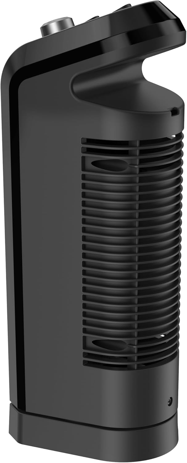 Lasko Oscillating Ceramic Tower Space Heater - 1500W with Adjustable Thermostat & Overheat Protection | 15.7 Inches, Black