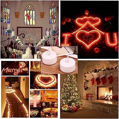 Nancia LED Tea Lights Candles- 12PACK Flameless Candles Realistic and Bright Flickering Long Lasting 200Hours for Holiday Celebration,Home Decoration Warm White