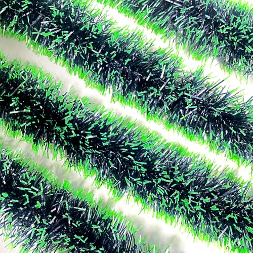 Hrnsnails Dark Green 33 Ft Metallic Tinsel Garland Christmas Decorations