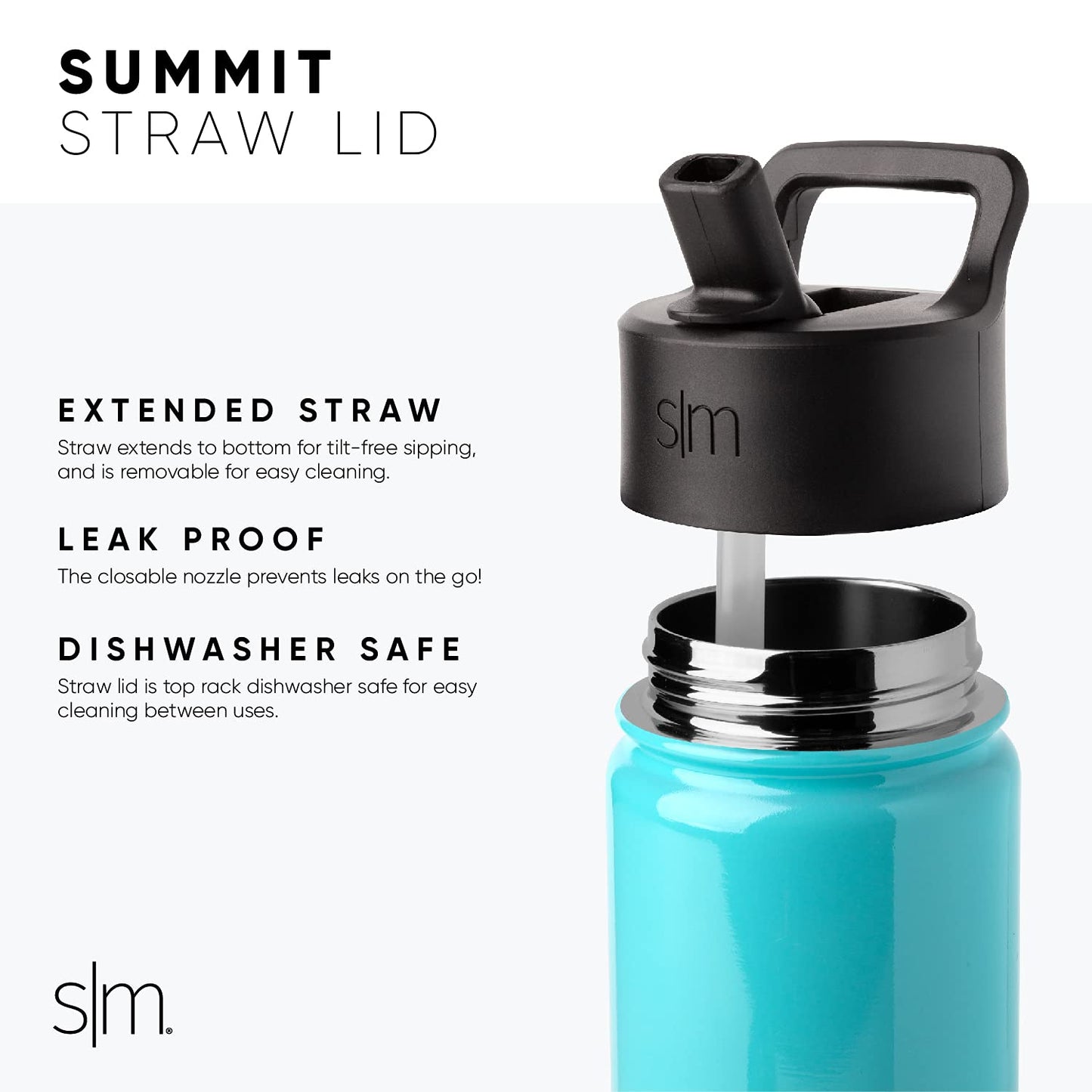 Simple Modern Kids Summit Water Bottle with Straw Lid | CoComelon 14oz Stainless Steel Cup Insulated Tumbler for Toddlers, School | CoComelon Pink Melon