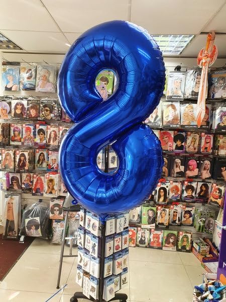Number 9 Balloon by Night Blue - 40 Inch Giant Birthday Decoration for Girls | Perfect for 9th, 19th, and 29th Parties