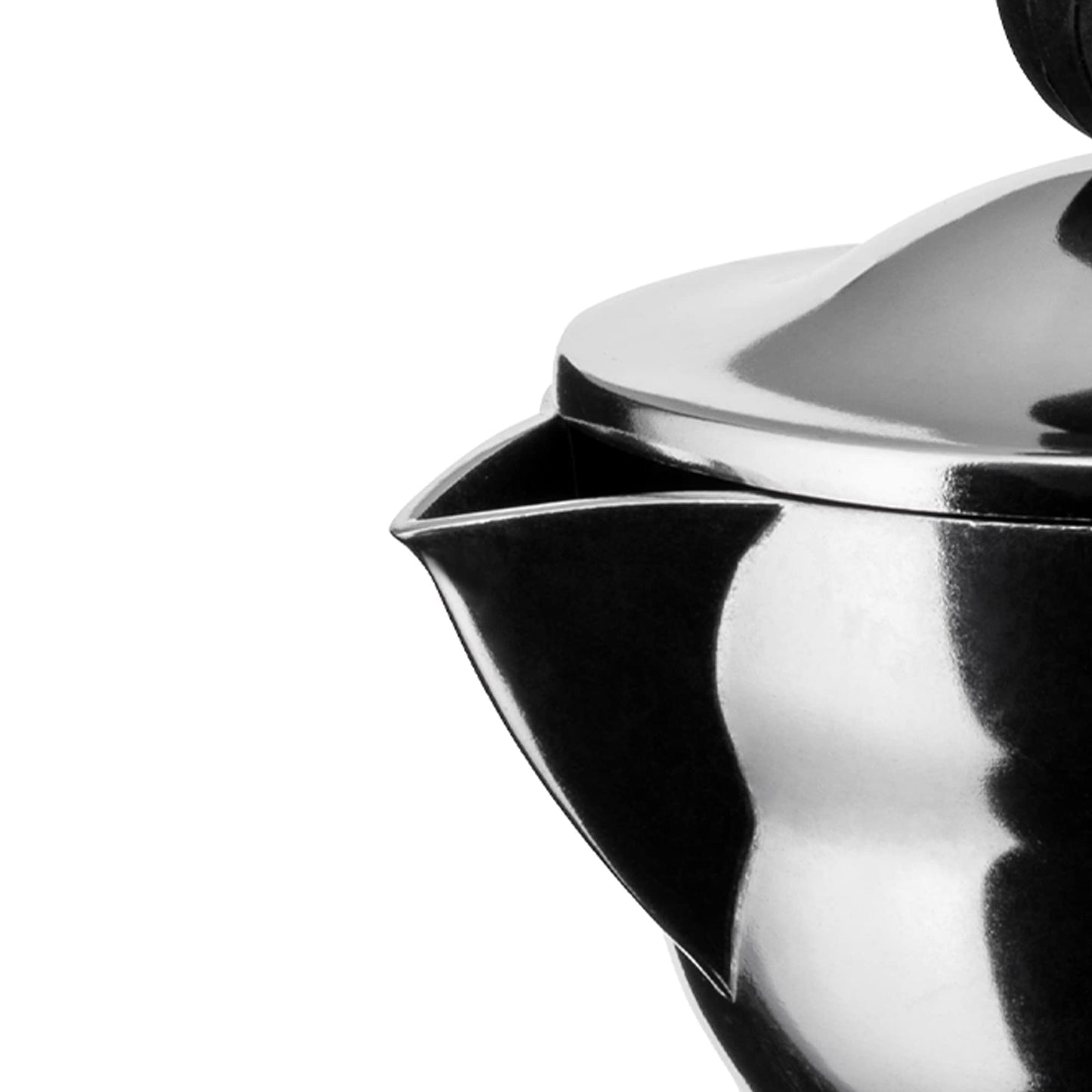 Alessi AAM33/1 - Design Espresso Coffee Maker, Aluminum and Thermoplastic Resin, 1 Cup, Black Handle