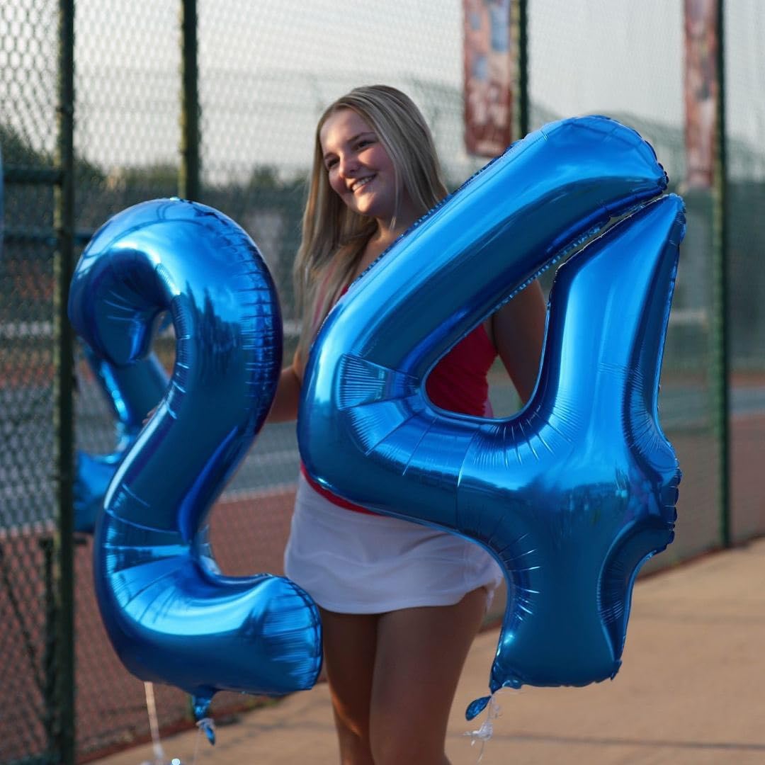 Navy Blue Number 26 Balloon 40 inch, 26 Number Balloons, 26th Navy Blue Birthday Decorations, 26 Year Old Women Men Blue Party Supplies