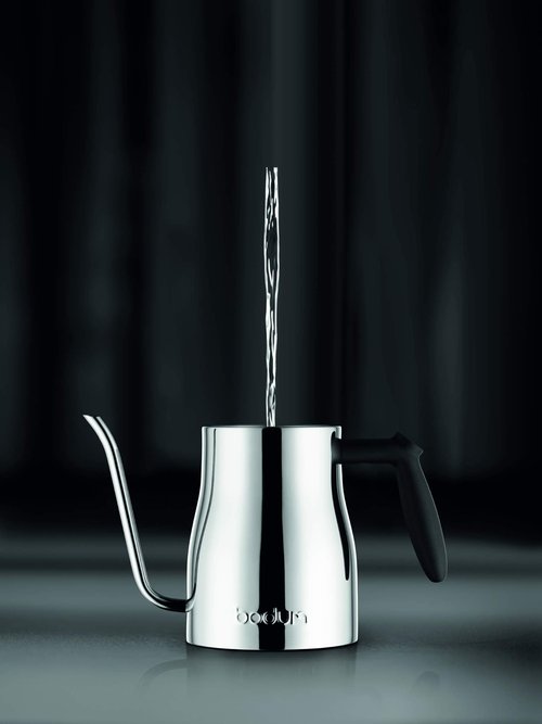 Bodum Bistro Gooseneck Stovetop Water Kettle, Chrome, 34 Ounce