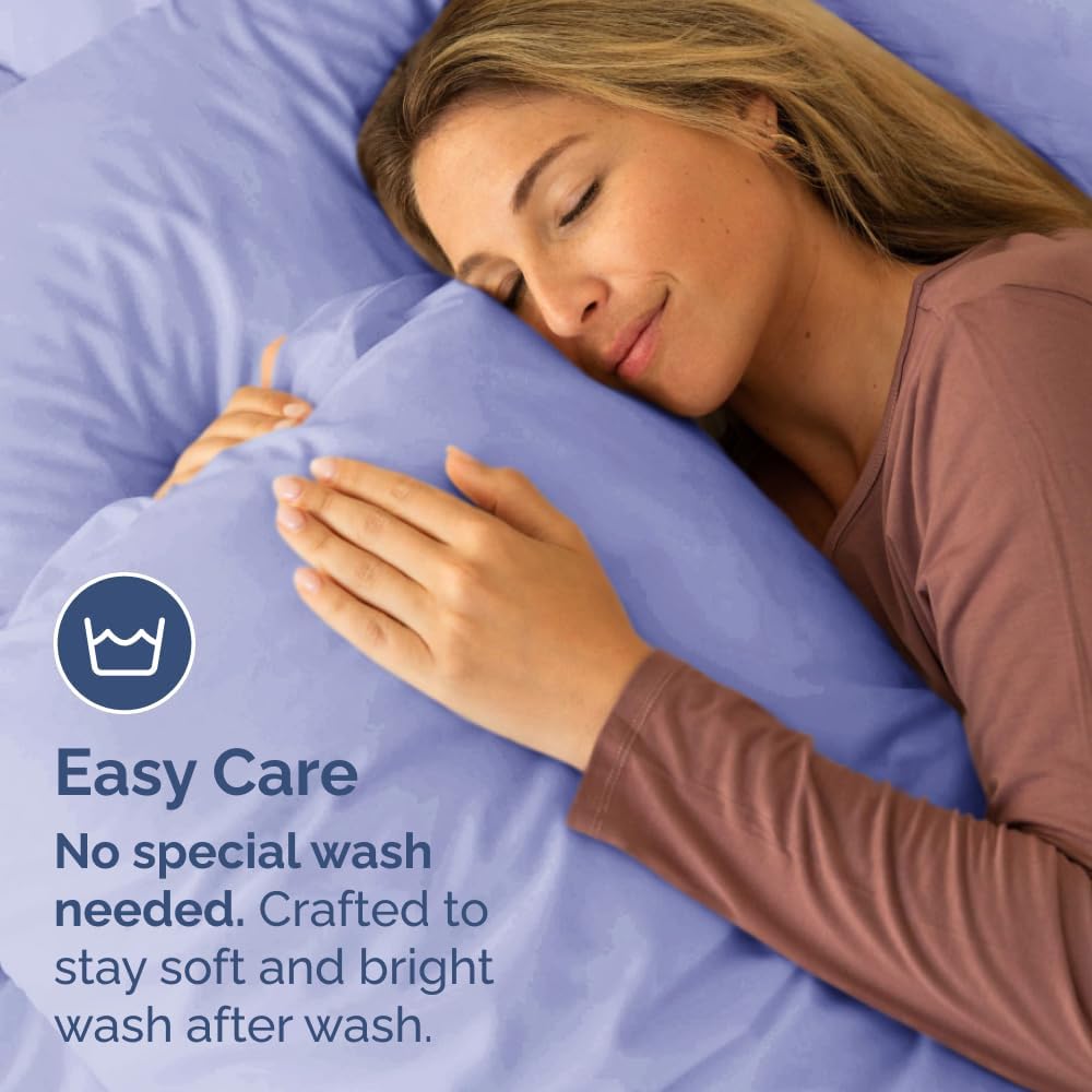 King Standard Pillow Cases by King - Ultra-Soft Hotel Quality Covers | Fade-Free & Wrinkle Resistant - Lavender - Set of 2