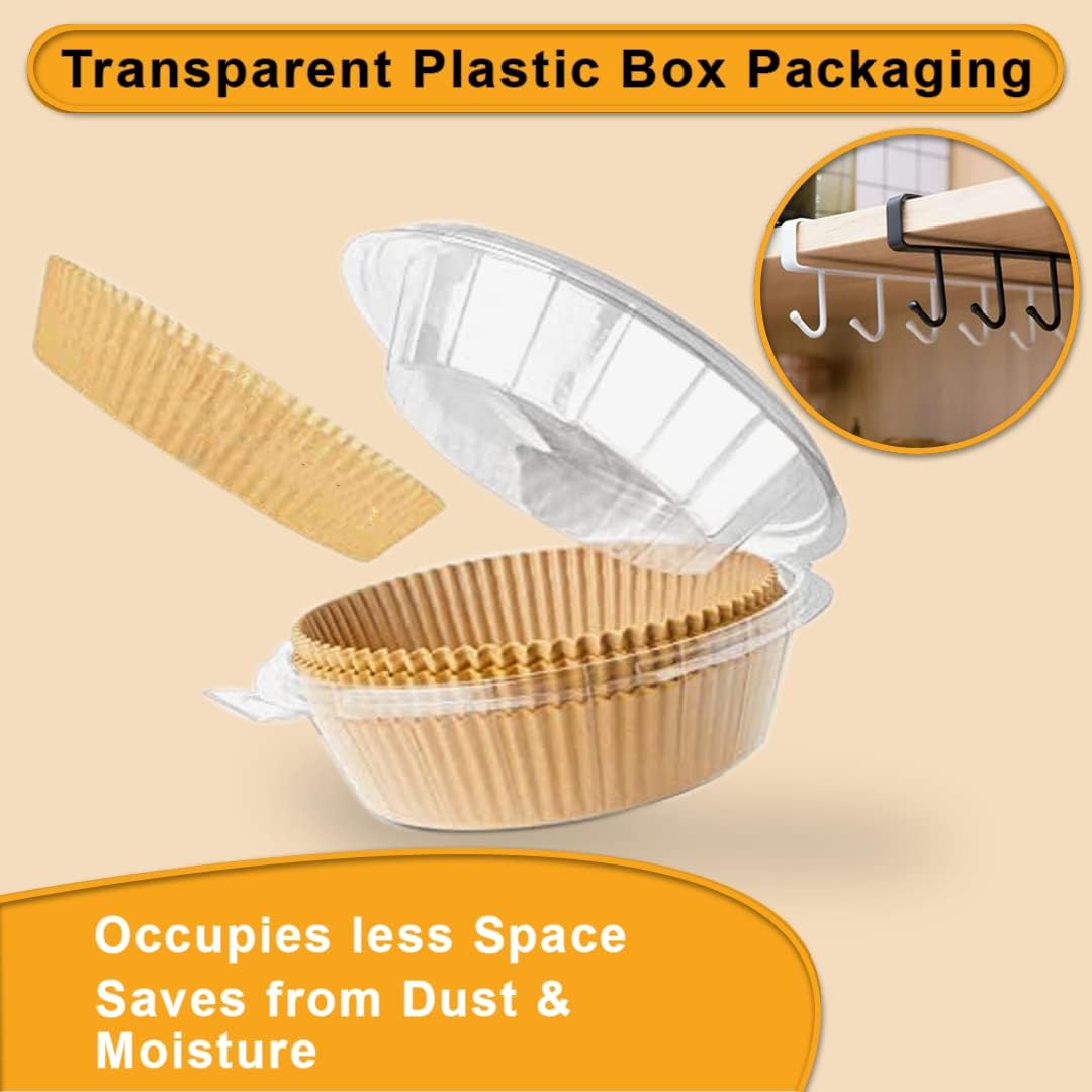 Ninja Air Fryer Liners - Disposable Parchment Paper, 150 Pcs | Water & Oil Proof, 6.3 Inch (Fits 2-5 Qt)