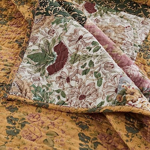 Antique Chic Quilted Patchwork Throw - 50 x 60 Inches Multicolor