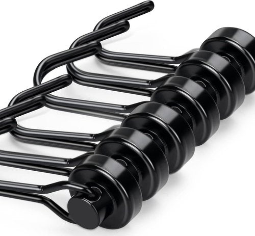 E BAVITE Magnetic Hooks - Heavy Duty 30lbs+ Magnet Hooks for Home & Kitchen | 6pcs Black
