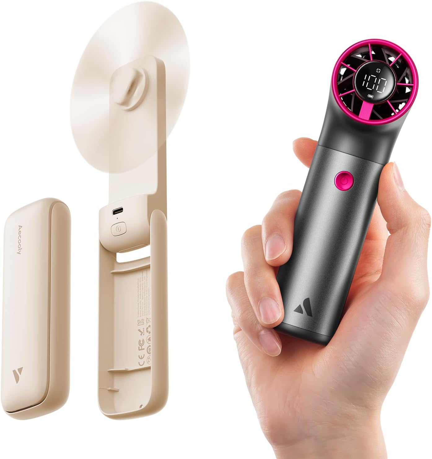 Skiennix Slim Portable Fan - Aero Ultra Handheld Design for Easy Cooling | Compact & Lightweight