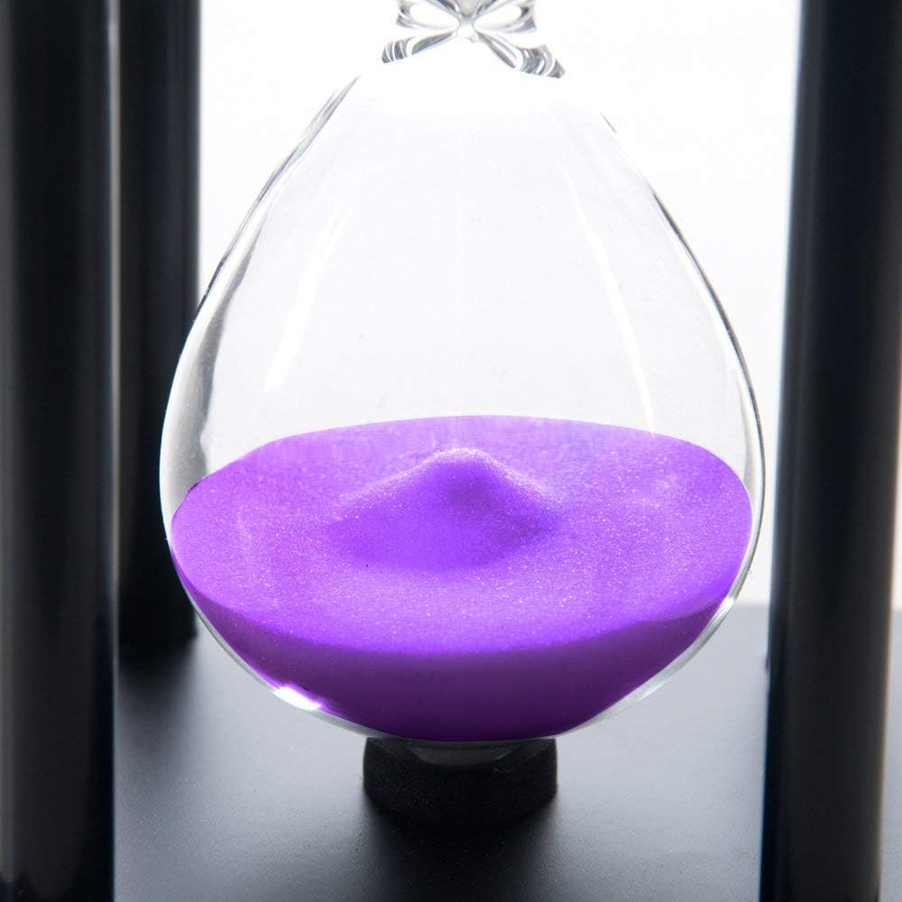 60-Minute Wood Sand Timer Hourglass | Bellaware White Decorative Timer