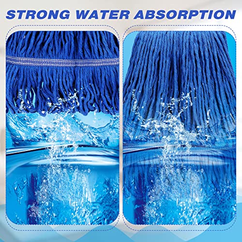 16 Pcs Commercial Cotton Mop Heads Replacement Looped End 27.6 Inch Heavy Duty