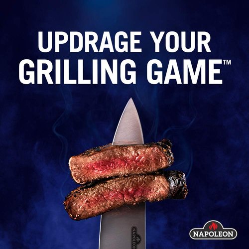 Cast Iron Reversible Griddle for Rogue® 425 - 56425 - Napoleon Barbecue Grill Accessory, Fits Napoleon Rogue® 425 Barbecue Grills, Cast Iron Griddle, Reversible, Non-Stick, Holes to Drain Grease