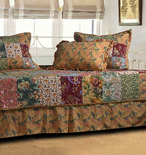 Antique Chic 5-Piece Daybed Quilt Set - Multicolor, Cotton, Reversible