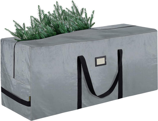 BALEINE Christmas Tree Storage Bag - Heavy Duty Extra Large with Reinforced Handles & Dual Zippers | Gray, 7.5 ft