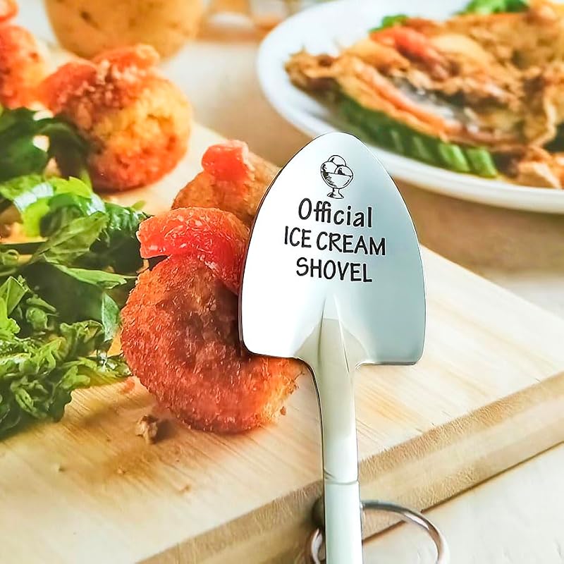 Official's Ice Cream Shovel Spoon - Stainless Steel Gift for Ice Cream Lovers, Dad, Sister, Christmas & Birthday