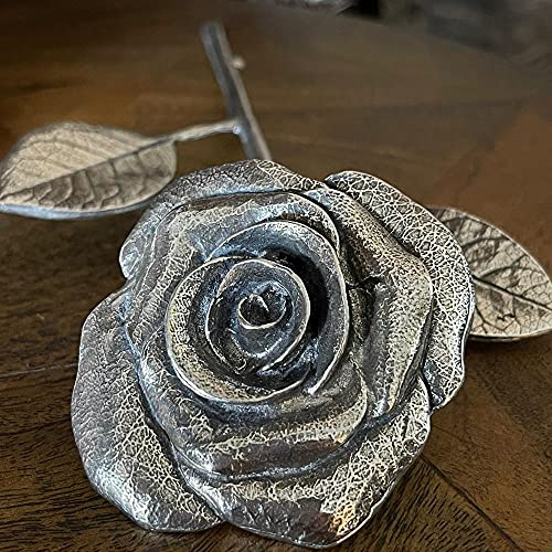 10th Wedding Anniversary Keepsake Rose - Tin Pewter Handmade Gift