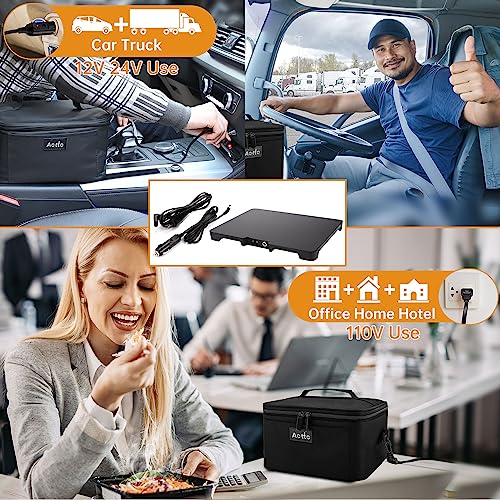 Aotto Portable Oven, Electric Lunch Box Food Heater - 12V/24V/110V