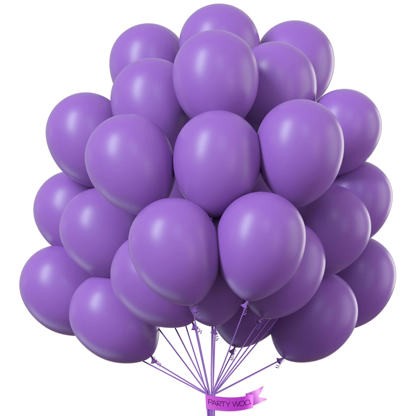 PartyWoo Purple Balloons 50pcs 12 Inch Purple Latex Balloons for Birthday Baby Shower Anniversary Engagement Wedding Princess Bachelorette Bridal Shower Butterfly Party Decorations Purple-Y15