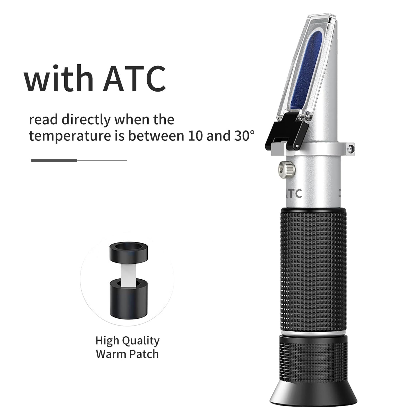 NANBEI Honey Refractometer with ATC, Portable Refractometer for Honey Moisture,Triple Scale (Honey Moisture: 12-27%, Brix: 58-90%, Baume: 38-43°),Ideal for Honey, Molasses,Maple Syrup,Fruit jam