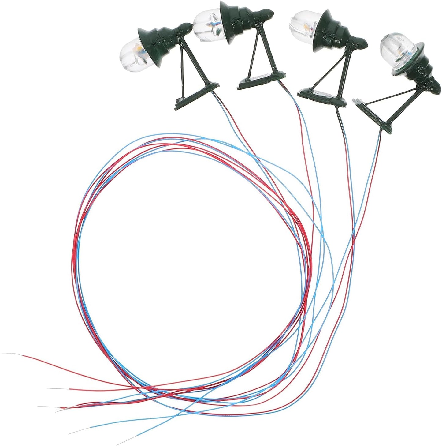 Uonlytech Miniature Wall Lamp Set - 4 Pcs Simulated Street Lights for Dollhouse Decor