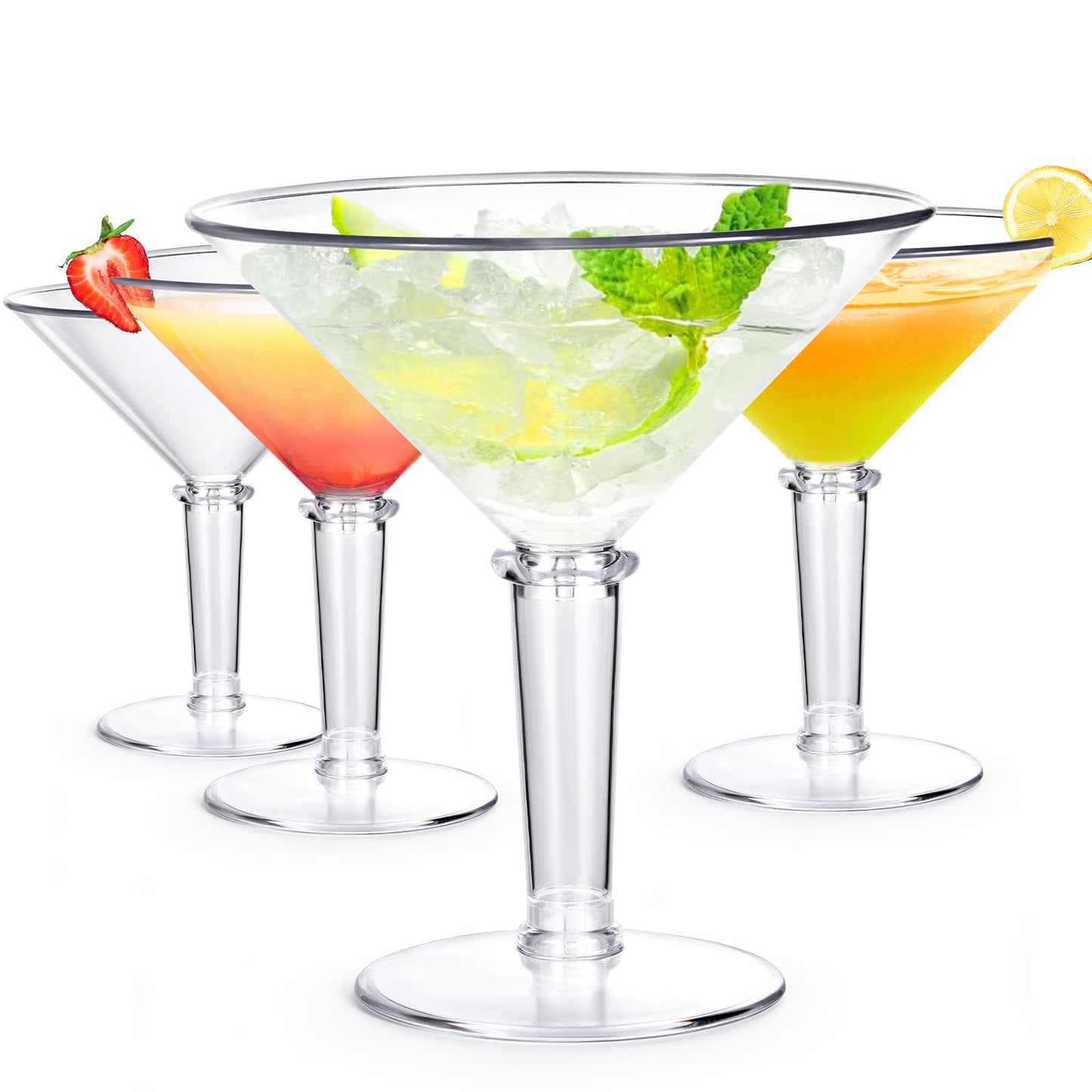 SAIAOKJ Martini Glasses, Shot Glasses Set Clear Shot Glass for Whiskey, Tequila, Liquid, Wine, Vodka, Espresso (4 Pack)