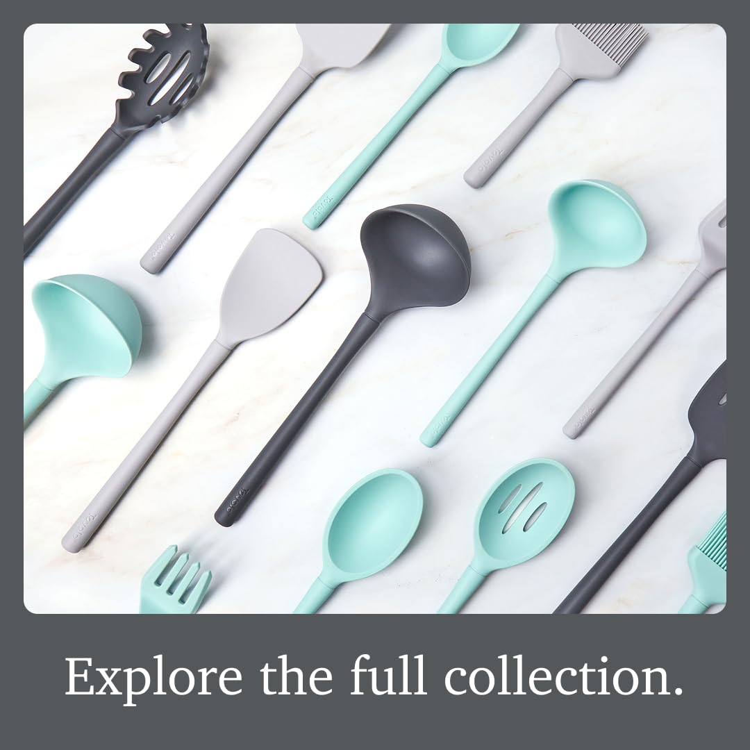 Tovolo Flex Core Scoopula Silicone Multifunction Spoon Spatula Combo Aqua Seafoam Green, BPA Free Spatula Spoon Silicone Heat Resistant Scoopula, Scoop and Serve Spatula Combo Kitchen Utensils
