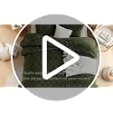 Queen Fluffy Comforter Set with Pillowcases - Olive Green 3-Piece Bedding