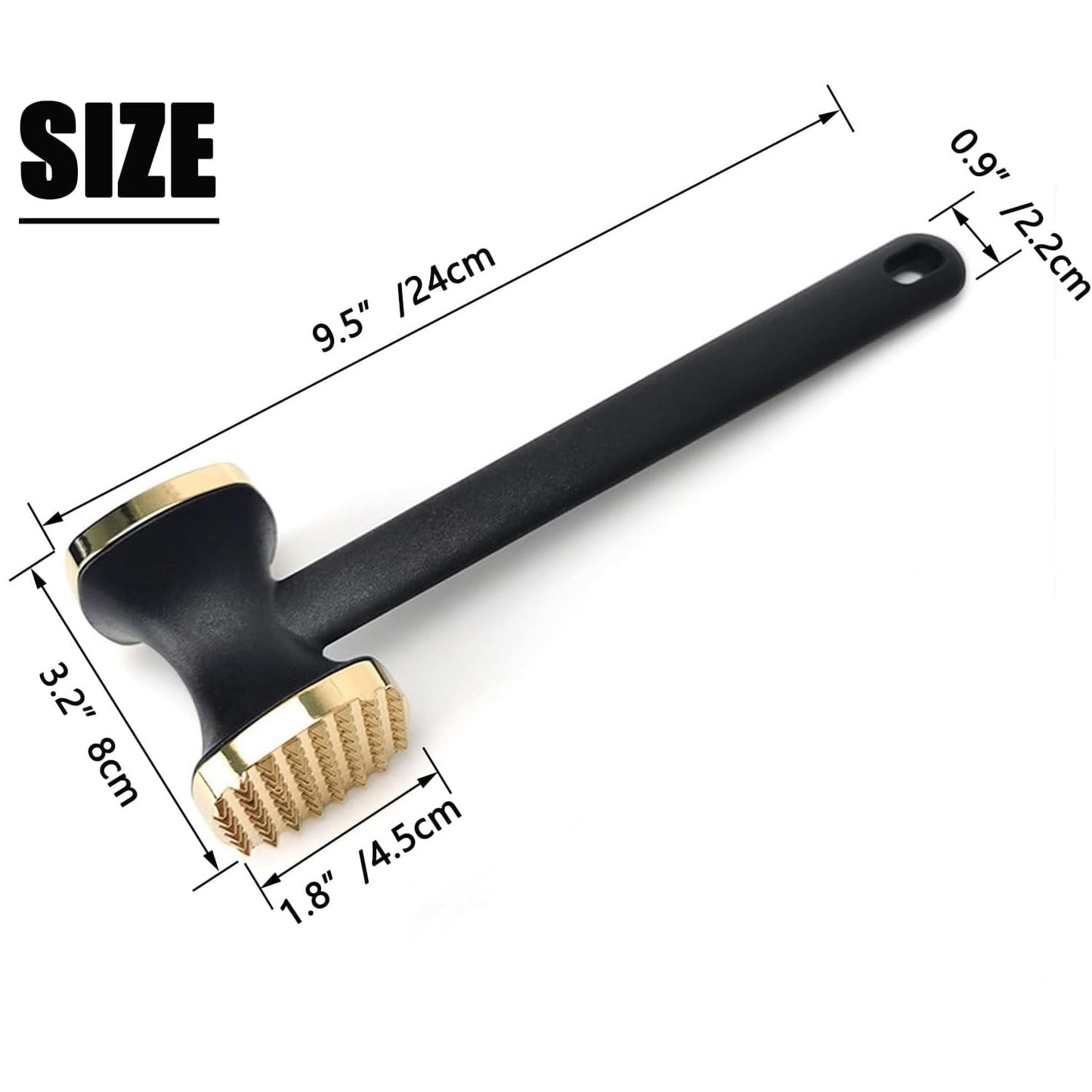 Kitchen Meat Tenderizer - Heavy Duty Manual Hammer Mallet Tool,Meat Hammer Used for Steak, Chicken, Fish，Meat Pounder With Comfort Grip Handle